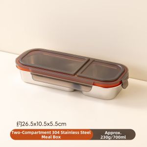 onlycook | 304 Stainless Steel Partitioned Meal Prep Container Mini Freshness Box