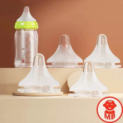 Combo 5c 10c Núm ti thẳng to thay thế bình sữa cổ rộng