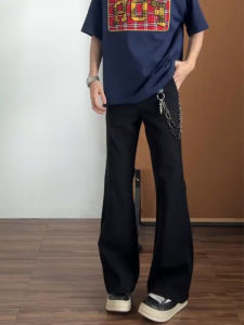 Quần Ống Rộng Phong Cách Mỹ Cổ Điển Cho Nam Mùa Hè Nhẹ Thoáng Khí Cắt May 3D Quần Ống Đứng Quần Ống Rộng Quần Ống Rộng