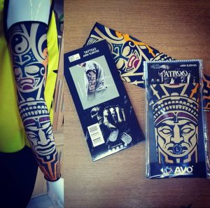 Arm Sleeve Manset Tangan Panjang Pelindung Lengan Motif Tattoo Tebal Sepasang Premium avo seri 03