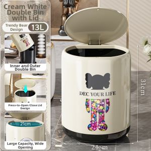 ABEPC | Large Capacity Elegant Household Trash Can