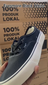 SABA Evermore Black White - Sepatu Sneakers Casual Pria Wanita 100% Original - EVM 01