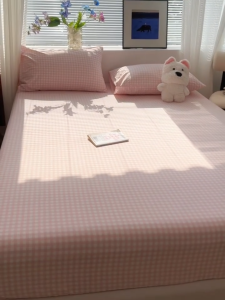 [ship in 24h]100% Premium Cotton Fitted Bedsheet - Single/Super Single/Queen/King Size With Pillowcase