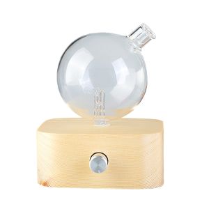 Wayismell Waterless Aroma Diffuser Essential Oil Scent Diffuser Nature Wood+handmade Glass Aromatherapy for Living Room/office/yoga/spa
