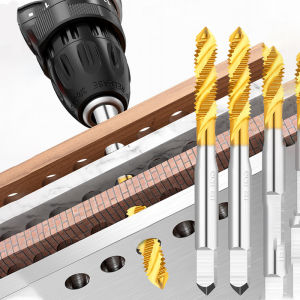 ดอกสว่านผสมหกเหลี่ยม 6 ชิ้น - วัสดุ HSS เหมาะสำหรับการเจาะและต๊าปในโลหะอ่อน/ไม้/พลาสติก