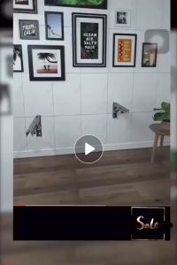 180x40cm Solid Wood Mounted Wall Hanging Table Bar Table 6 Feet