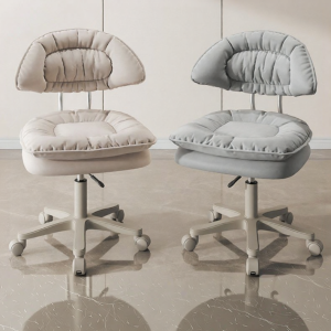 Salon Rotating Adjustable Stool With Backrest