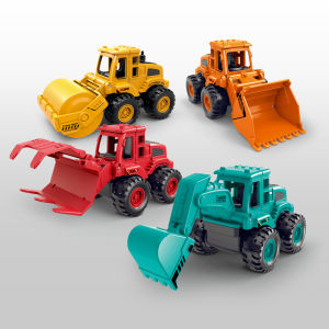 Mini Inertia Excavator Bulldozer Engineering Vehicle Artificial Sliding Model Kids Boy Toy Car Childrens Day Gift