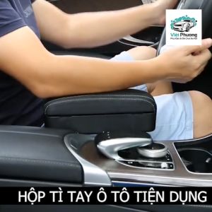 Hộp Tỳ Tay Ô Tô Bọc Da Nhét Kẽ Ghế Tiện Dụng Cao Cấp Cho Các Dòng Xe Hơi (màu đen kem be nâu)