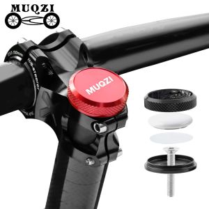MUQZI Hidden Bicycle Stem Cap Mount for Air Tag Bike Headset Top Cap Anti-Theft GPS Tracker Device for AirTag Waterproof Holder