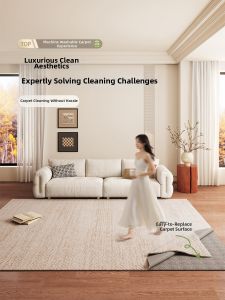 AOVOC | Washable Luxury Carpet for Living Room