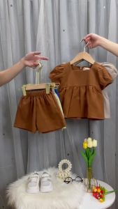 Stelan Anak Perempuan Lengan Pendek Bahan Cringkle Airflow by Naira Fashion