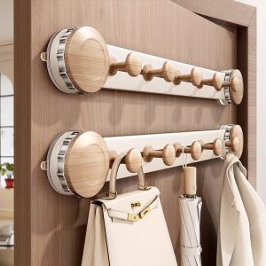 MUJIE Powerful Adhesive Door Back Hook Strong Load Bearing No Punching Needed Clothes Hanger for Home Organization