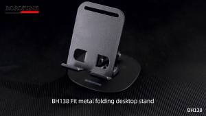 【NEW】BOROFONE BH138 Metal Folding Desktop Mobile Phone Stand Tablet Stand Lazy Desktop Live Holder 360°Rotatable Adjustable Folding Mobile Phone Stand