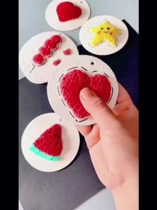 tonpei | 10pcs Foam Texture Painting New Handmade DIY Pinch Toys Painting For Children Mark Pen Watercolor 3D Painting Wood Pulp Paper