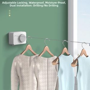 No-drilling Adjustable Drying Rope