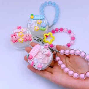 Earphone Case Kompatibel untuk Baseus WM01 & WM02: Casing DIY Star Jade Dog Merah Mudah Jepang Hello Kitty Star Kirby Pelindung Headphone