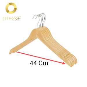 Hanger Kayu Kisampang Dewasa Warna Natural (1 Pcs)