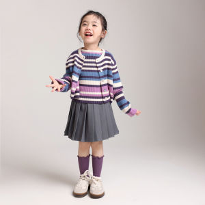 YAMIO Fashion Pleated Skirt for Girls Spring Autumn Midi Skirt Polyester And Spandex Material A-Line Silhouette Short Skirt