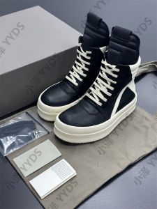 Rick Ocean Ro Thick Sole Inverted Triangle High Street High Top Shoes Leather Upper Milk Foam Bottom Trendy Youth Casual Boots
