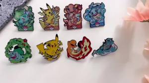 Bandai | 8 Chiếc Anime Men Pin Phù Hiệu Bộ Pikachu Charmander Hoạt Hình Dễ Thương Động Vật Thời Trang Thổ Cẩm Cho Ba Lô Phụ Kiện Bộ Quà Tặng
