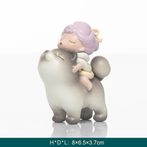 Authentic Jia Xiaoou Komi Life White Night Fairy Tale Cat General Car Desktop Decoration Blind Box Hand-Made Doll Rabbit Horse