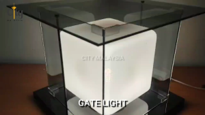 Modern Outdoor Gate Light Italy Branded Design Outdoor Lamp Full Outside Glass Stainless Steel Base and Square Globe