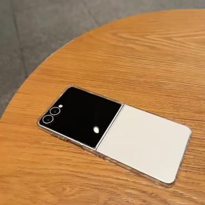 Ultra Thin Transparent Phone Case For Samsung Galaxy Z Flip 7 Flip8 Flip 6 5 4 3 Acrylic Shockproof Bumper Flip7 Folding Cover