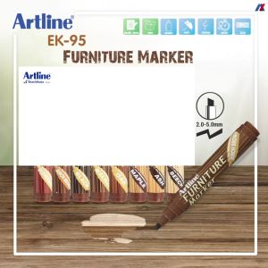 ปากกาเขียนไม้ ลบรอยขีดข่วน เฟอร์นิเจอร์ ชุด 2 ด้าม หัวตัด ขนาด 2-5 มม.เขียนวัสดุภายในบ้าน อาร์ทไลน์ ติดทนนาน แห้งเร็ว กันน้ำ
