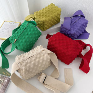 กระเป๋าสะพายข้างถักลายมะพร้าวสไตล์เกาหลี สายกว้าง กระเป๋าสะพายข้างขนาดเล็ก แฟชั่น กระเป๋าผู้หญิง กระเป๋าสะพายข้างแบบอเนกประสงค์