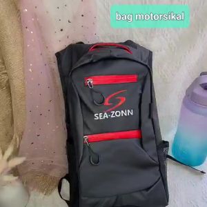 SEAZONN Waterproof Backpack Motorcycle Riding Bike Bag Belakang Motorsikal lelak Men Backpack BEG BELAKANG MOTORSPORT BEG KALIS AIR BEG SEKOLAH BEG TUISYEN HIKING BAG READY STOCK
