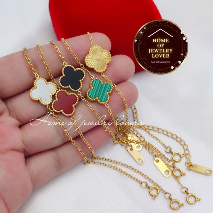 Clover/four leaf minimalist bracelet ROUND LOCK STAINLESS STEEL Lazada PH