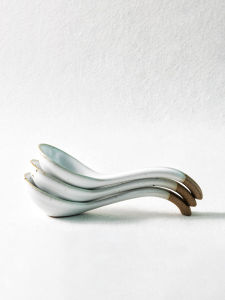 Rustic Handmade Ceramic Spoon & Japanese Style Dining Utensils