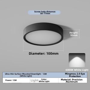 EUROB | Ultra-thin Surface Mount Round LED Downlight