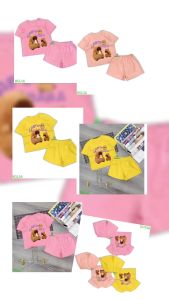 Bộ đồ bé gái hình in capy bara cho bé từ 6kg-27kg.BGL56.