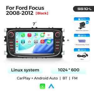 MEKEDE 7 Linux System Wireless Carplay Car Radio Multimedia Player For Ford Focus Mk2 S-Max Mondeo Galaxy C-Max WIFI BT RDS