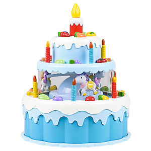3 4 5 Year Old Birthday Gift Realistic Cake Extinguishable Educational Toy