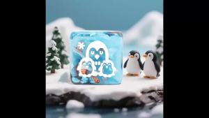 7pc/set DND Cute Penguin Pattern Resin Dice Set for Dungeons and Dragons Games Accessory