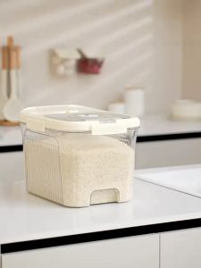 BEST4U 5/10KG Luxury Rice Storage Box Insect-proof Sealed Food Moisture-proof Rice Dispenser Container | Bekas Beras