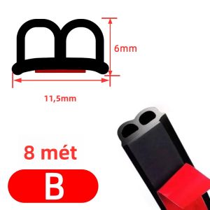 Dải Gioăng Cao Su Cửa Xe Hai Lớp Chống Thấm Cách Âm Bảo Vệ Cửa/nắp Capo/cốp Xe Dán Chống Thấm
