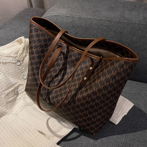 Trendy Large Capacity Womens Tote Bag Commuter Bag Handheld Soft Surface PU Leather Shopping Bag Shape Single Shoulder Bag