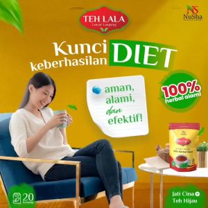 Teh Celup Herbal LALA Lancar Langsing Pelangsing Diet Herbal Daun Jati Cina Teh Hijau isi 20 Tea Bag