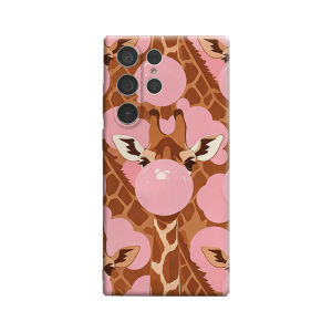 Potdemiel | Giraffe Bubble Fun Phone Case for Samsung Galaxy S26 S25 Ultra S24 S23 Ultra Plus Shockproof Double Layer Tough Back Cover