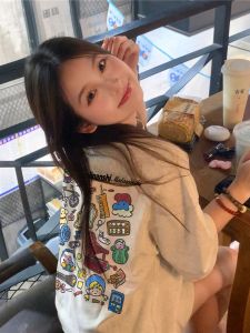 Summer Pure Cotton American Style Short Sleeve T-Shirt Womens New Design Sensation Street Fashion Brand Half Sleeve Top