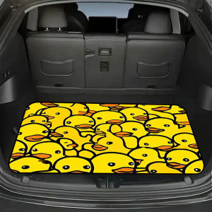 VIKAMA Cute Cartoon Yellow Duck Trunk Mat Animal Cargo Liner Non-Slip Boot Protector Universal Fit Car Accessories Durable