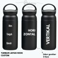 Tumbler Thermos Japan Hook Hitam Custom One Piece Luffy Gear fifth. 