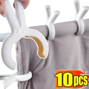 10Pcs Multifunction Plastic Clothes Clip Large Anti Slip Windproof Clothes Pegs Beach Towel Spring Fixed Clips Home Laundry Storage Supplies