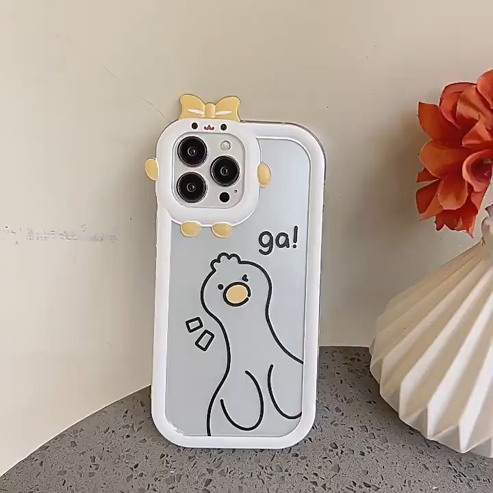 💕เคสลายการ์ตูน💕การ์ตูนเป็ดน้อย เคสไอโฟน11 เคสโทรศัพท์มือถือ for iPhone 11 13 12 14 15 Pro Max Xs Max XR 6 7 8 Plus SE ลายการ์ตูนมอนสเตอร์ เคสเคลือบนิ่ม สําหรับไอโฟน