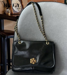 IELGY Camellia Female Bag Niche Chain Tote Bag Shoulder Armpit Bag Work Commuter Large Capacity Messenger Large Bag