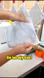 Combo 10 Lưới Lau Bồn Rửa Chén Bát - Giẻ Lau Bếp Dây Kim Loại - Vải Lau Lưới Đa Năng Chống Mài Mòn - Tấm Cọ Rửa Chén Đa Năng Siêu Tiện Dụng DASEP